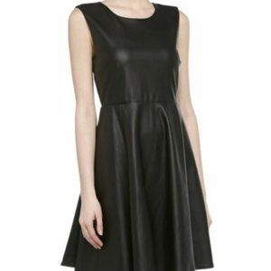 NWT Romeo & Juliet Couture Black Sleeveless Faux Leather Dress Size M